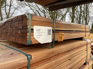 Ca. 140x Angelim Pedra Planken Geschaafd, 21x70mm, lengte 155cm